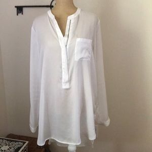 Satin high/low shirt